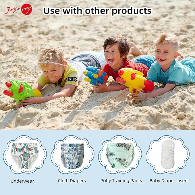 Joyo roy 6Pcs Plastic Underwear Covers for Potty Training 3T Rubber Pants for Toddlers Rubber Training Pants for Toddlers Plastic Training Pants Baby Diaper Covers Toddler Waterproof Diaper Cover