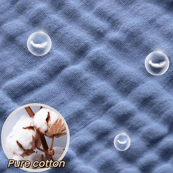 MUKIN Soft Cotton Muslin Baby Bibs 6 Pack | Adjustable Snap Closure for Newborns| Absorbent for Drooling, Teething & Feeding