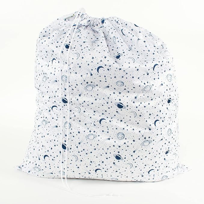 OsoCozy Cloth Diaper Pail Liner - Reusable, Washable, Waterproof Wet Bag with Drawstring. Excellent for Diaper Pails, Garbage Cans, Laundry, Recycling and Storage - Starry Night