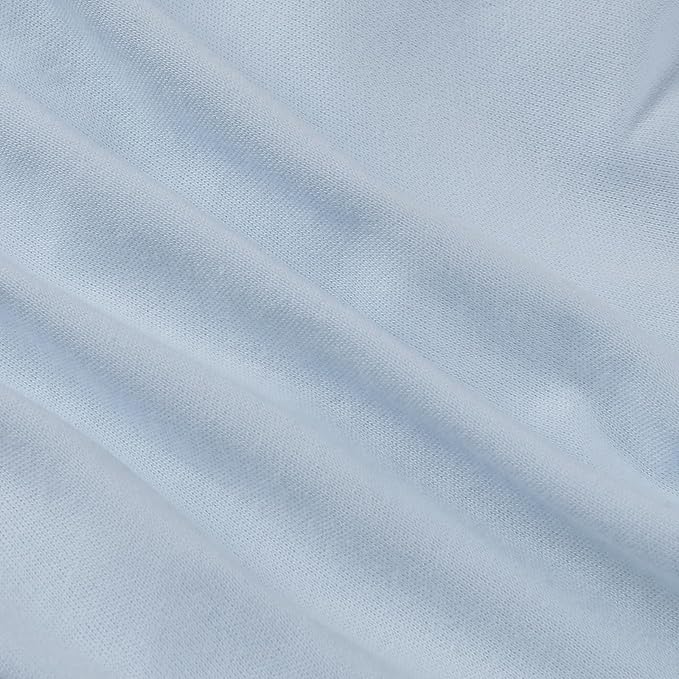 Onacosht 100% Organic Cotton Nursing Pillow Cover Soft Breathable Jersey Feeding Pillow Slipcover Fits Standard Infant Nursing Pillow for Baby Boy and Girl, Pastel Blue