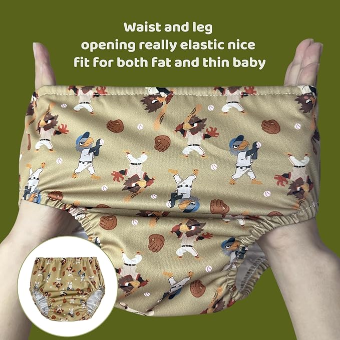 BISENKID 6 Packs Rubber Pants for Toddlers Rubber Training Pants for Toddlers Good Elastic Waterproof Diaper Cover Boy 3t
