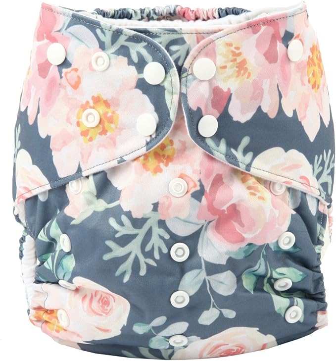 2 to 7 Years Old Junior Big Cloth Diaper,Nappy,Pocket Reusable Washable,Baby Kids Toddler for Girls (Floral)