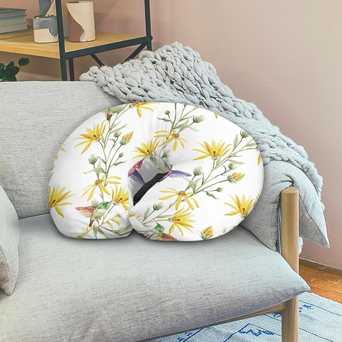 Yellow Flowers Nursing Pillow Cover Nursing Pillows for Breastfeeding Fits The Original Support for Breastfeeding Nipple Shields for Breastfeeding Newborn