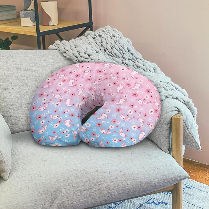 Salamander Flower Baby Breastfeeding Pillow Cover Nursing Cover for Newborn Girls Boys Super Soft and Comfortable for Home, 2 Packs