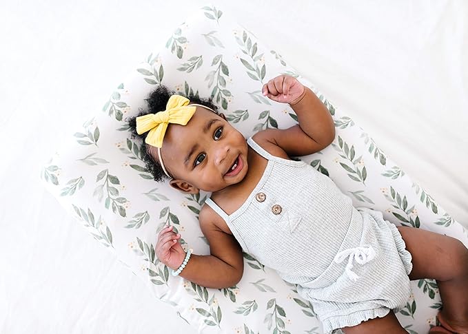 Copper Pearl Premium Knit Changing Pad Cover Soft, Stylish, and Universal Fit for All Standard Diaper Changing Pads, Trendy Design Changing Pad Covers, Fern