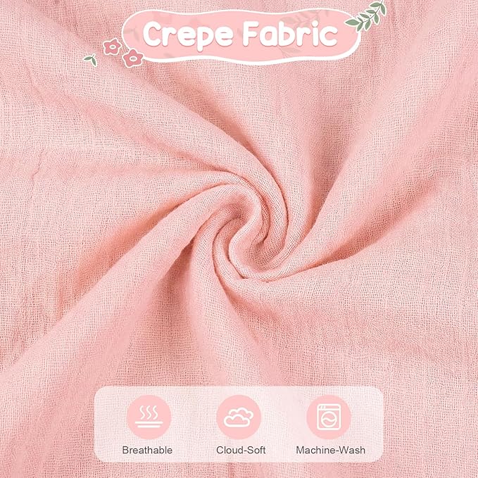 2 Pack Waterproof Muslin Changing Pad Cover with Safety Strap Hole, TPU Leakproof Protection Soft Muslin Baby Changing Table Covers for Boys & Girls, Fits 32" x 16" Changing Pad,Pink Blossom