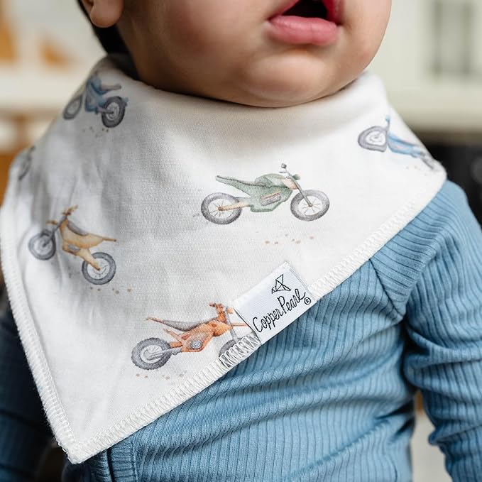 Copper Pearl Baby Bandana Bibs, 4 Pack