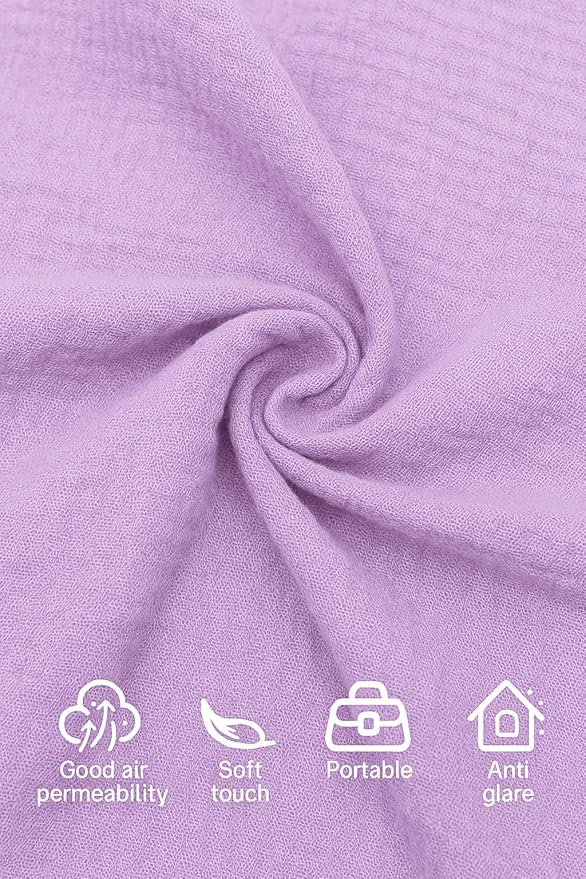 Nursing Cover – 100% Cotton Muslin, Snap Buttons, Rigid Neckline, Lightweight, Breathable, with Carry Pouch