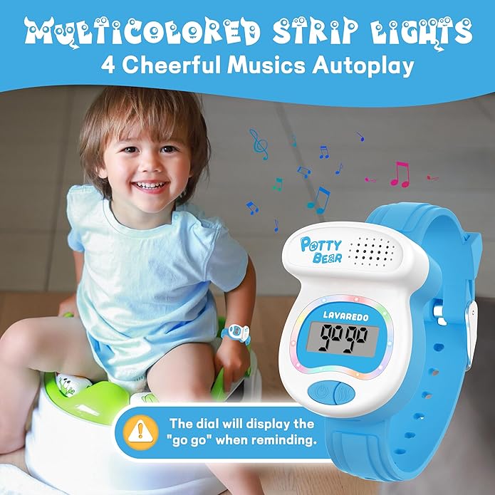 BEN NEVIS NN Potty Training Watch, Potty Timer Toilet Shape and LED Colorful Lights, Toddler Toilet Training Aid, Remind Toddler to Go to The Toilet, Best Gift for Toddlers