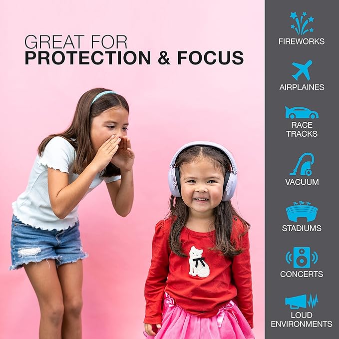 JLab JBuddies Protect Earmuffs, Headband for Infants to Teens, Hearing Protection