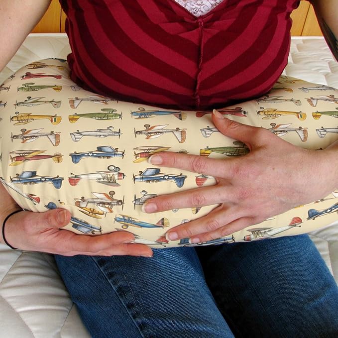 Airplanes Vintage Models Aircraft Nursing Pillow Covers for Boy Girl Antiqued Planes Nursing Pillow Slipcovers for Breastfeeding Pillows Retro Planes Soft Stretchy Removable Covers for Newborn Infant