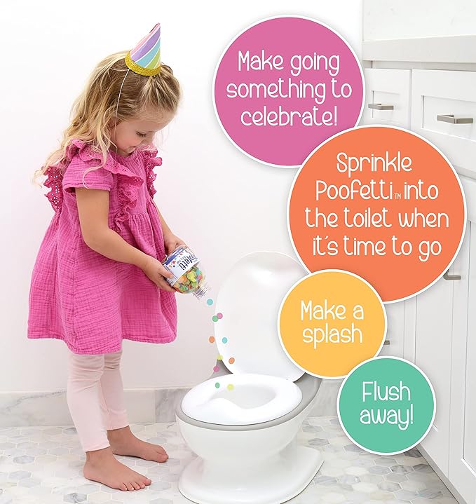 Poop Party Potty Training Kit - Adventure Book and Party Supplies to Help Toddlers Get Excited About Using the Toilet - 16 Piece Set - PrimaStella