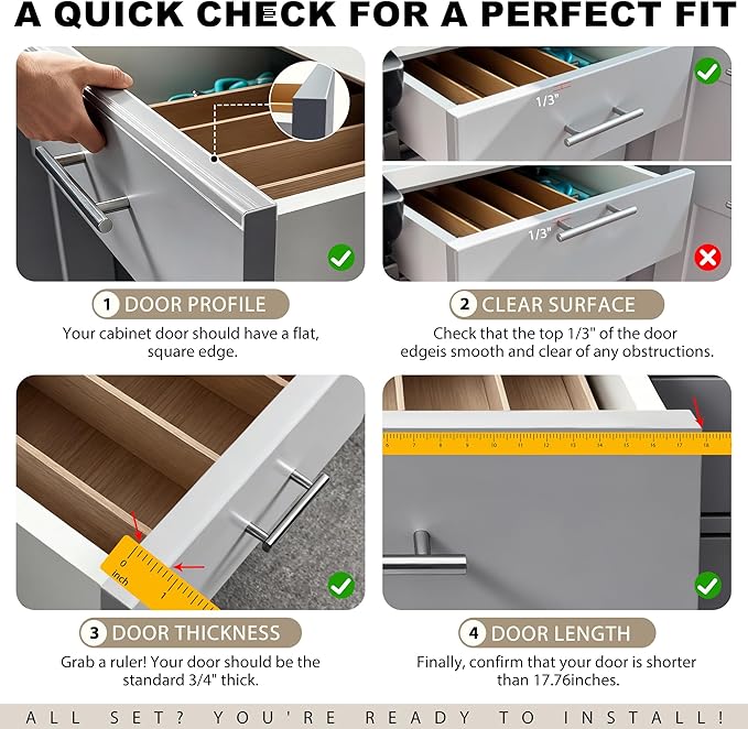 16pcs Cabinet Door Protector, Plastic Edge Protector Trash Drawer Protector Edge Guard, Slip on Protectors for Cabinets– 3/4" Thick, 18" Length, Prevent Wear, Chipping, Discoloration