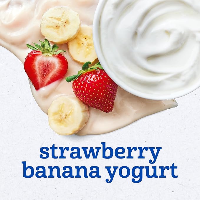 Gerber Stage 3 Baby Food, Strawberry Banana Yogurt Puree Tubs, Baby Puree, 2 Count 4oz (Pack of 8)