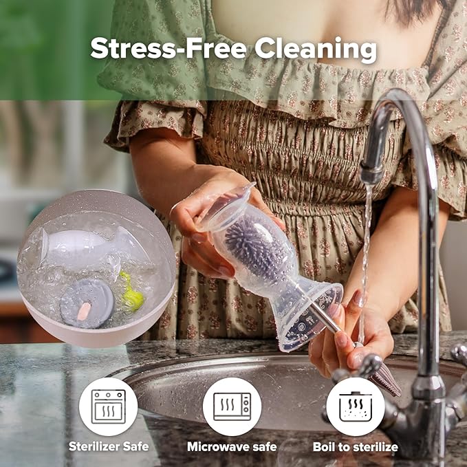 haakaa New Mum Starter Pack, Silicone Manual Breast Pump with Silicone Cap & Flower Stopper (5oz/150ml), Disposable Nursing Pads 36 Count for Breastfeeding