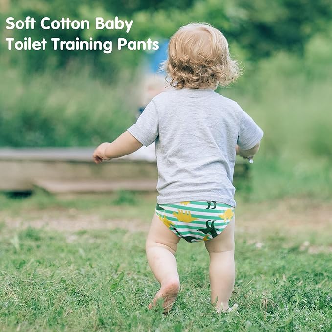 Baby Cotton Training Pants 6 Packs Toilet Training Underpants Absorbent Toddler Potty Training Underwear 2T-5T