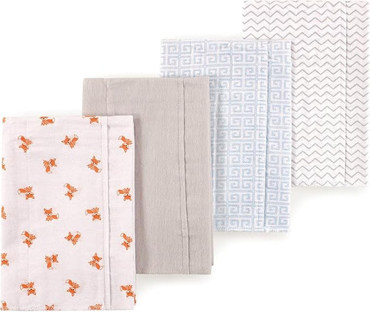 Little Treasure Luvable Friends Flannel Burp Cloths 4pk