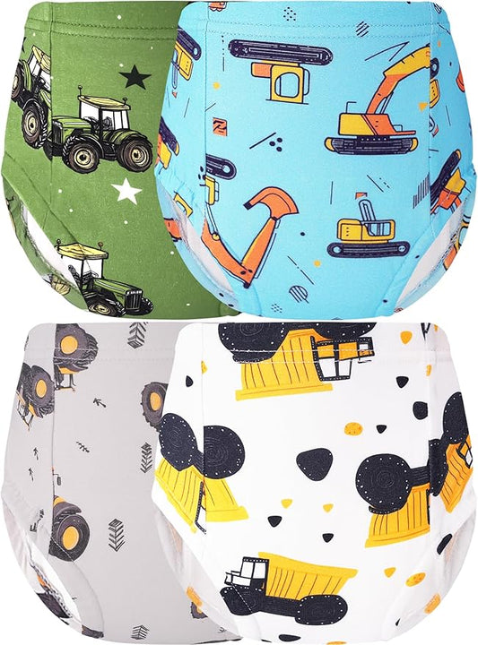 Boys Potty Training Underwear Pee Pants Cotton Absorbent Leak Resistant 4-Pack For Toddler 2t 3t 4t 5t 6 7 8 10