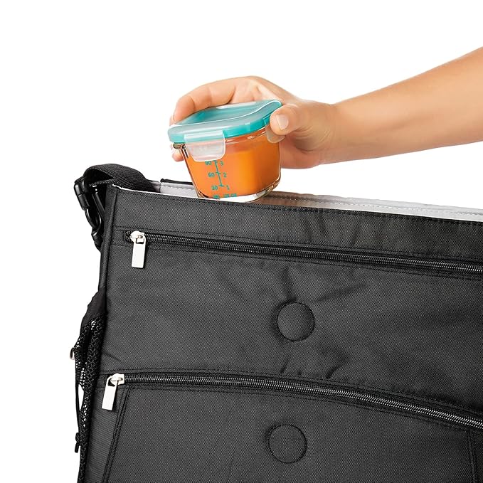 OXO Tot Glass Baby Blocks Food Storage Containers, Teal, 4 oz (Pack of 2)