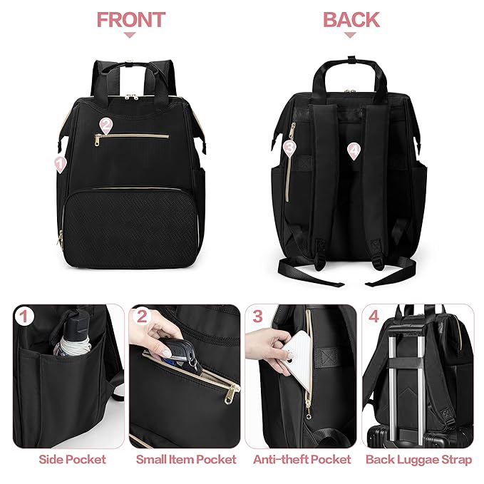 Fasrom Wearable Breast Pump Bag Backpack With Cooler and Tote, Compatible With Momcozy, Medela and Elvie Hands Free Pumps, Black (Patent Design)
