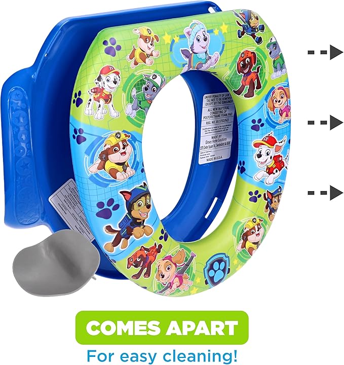 Nickelodeon PAW Patrol "Mission Paw" Soft Potty Seat and Potty Training Seat - Soft Cushion, Baby Potty Training, Safe, Easy to Clean