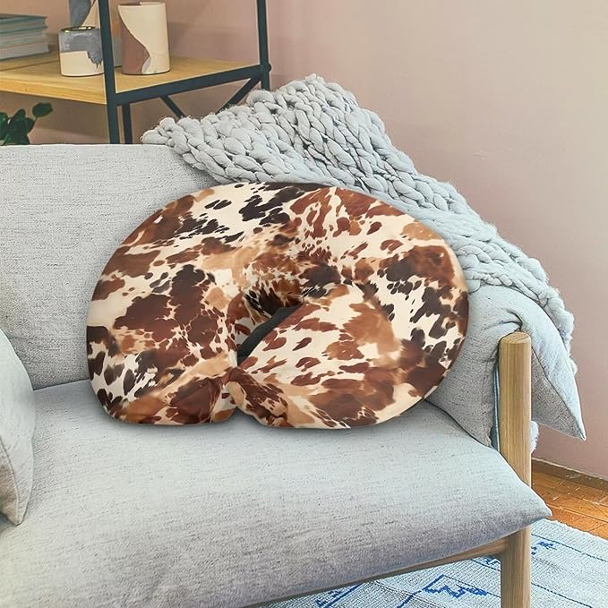 ZWPINITUPBrown Hide Cow Baby Fashion Nursing Pillow Cover Baby Breastfeeding Slipcover Newborn Safety and Comfy Cover for Daily Life
