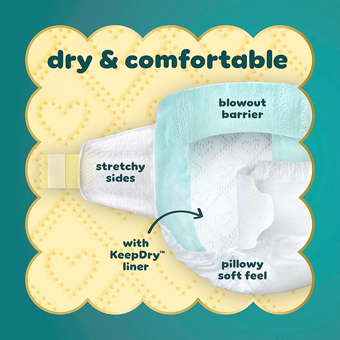 Pampers Swaddlers Diapers, Size 8 (30+ lbs), 76 Count, Absorbent, Keeps Baby Dry and Comfortable, Skin Safe Disposable Baby Diaper (Packaging May Vary)