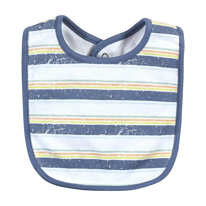 Hudson Baby Unisex Baby Cotton Bibs, Gone Surfing, One Size