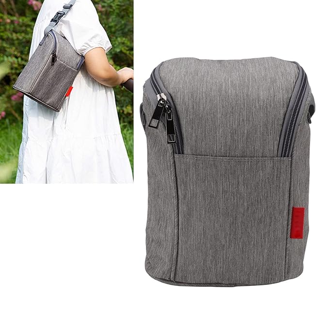 Garosa Insulated Baby Bottle Bag Breastmilk Storage Bag Leak Proof Reusable Large Capacity Nylon Tote Pouch for Nursing Moms Daycare Travel Secure Bottle Cooler Gray