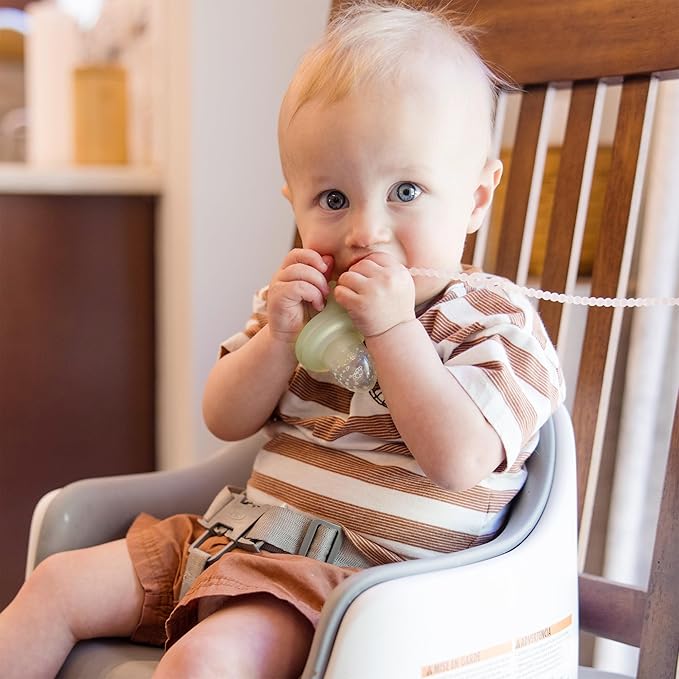Olababy Silicone Food Feeder & Popsicle Set for Solid Food Introduction | Cooling Relief BPA Free Freezer Tray Combo for Fruit, Frozen Breastmilk, Puree, Smoothies for Infants, Babies