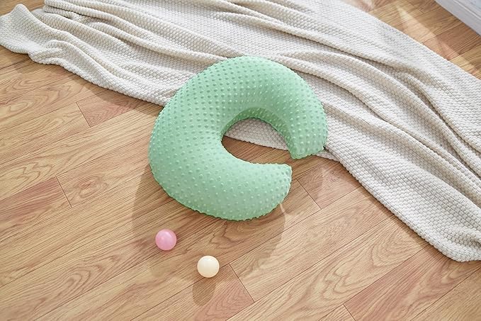 Dots Nursing Pillow Cover, Case Plush Breathable Breastfeeding Pillow Slipcover Fits Nursing Pillow, Super Soft Snug Positioners for Baby Boy Baby Girl (Celadon)