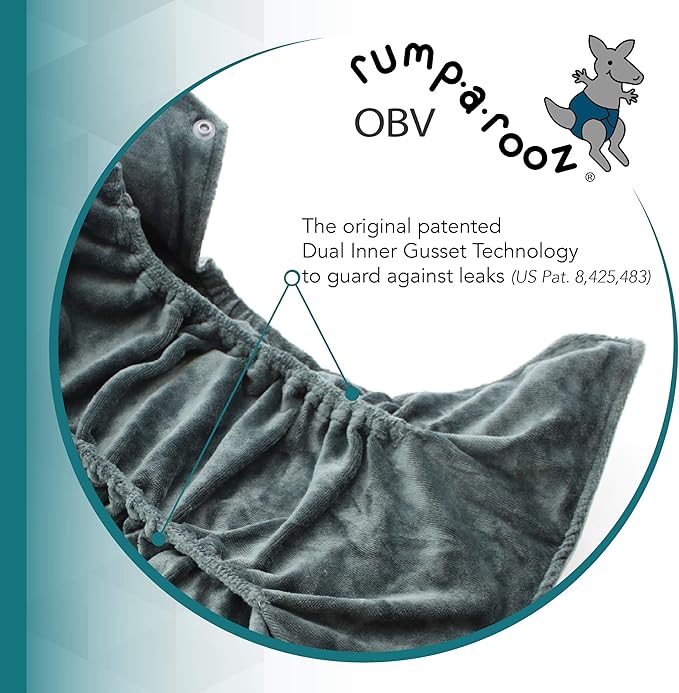 Kanga Care Rumparooz G3 OBV Cloth Diaper Reusable One Size Pocket Diaper with Patented Inner Double Gusset 2 pcs Bamboo Rayon Insert Soaker | Copper (6-55+ lbs)