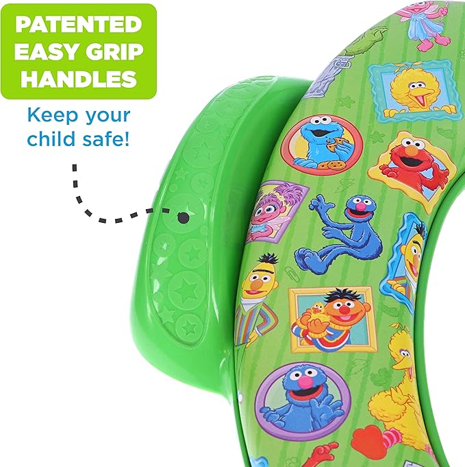 Sesame Street "Framed Friends" Soft Potty Seat and Potty Training Seat - Soft Cushion, Baby Potty Training, Safe, Easy to Clean