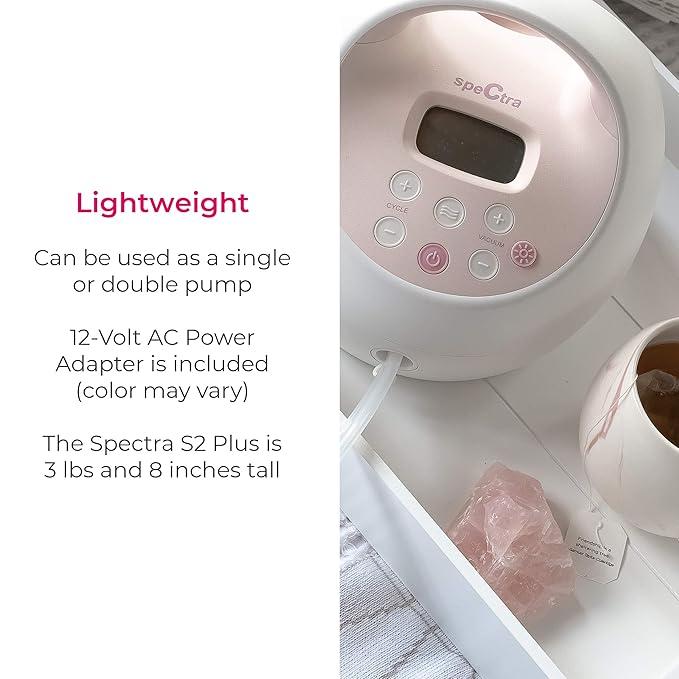 Spectra - S2 Plus Electric Breast Milk Pump Bundle w/ S1 Pump, Bottles, backflow Protectors, tubing, Duckbill Valve, and Flanges 24/28mm