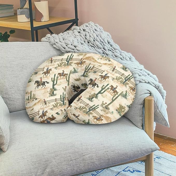 Cactus Nursing Pillow Cover Fits The Original Support Pillow for Breastfeeding and Bottle Feeding Leopard Breastfeeding Pillow Slipcover for Baby Boys & Girls