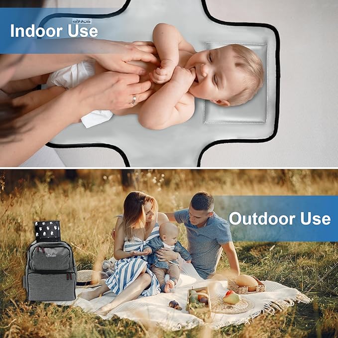 Cute Swan Portable Diaper Changing Mat,Waterproof Foldable Travel Changing Pad,On-The-Go Wipeable Reusable Changing Pad – Waterproof & Compact,for Diaper Bags,Travel,Car Backseat Changes,Strollers