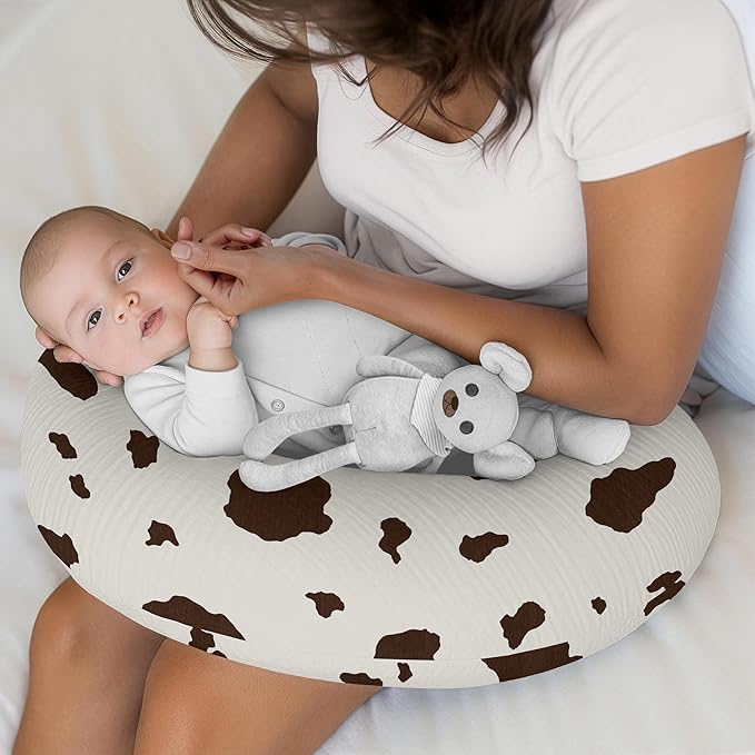 Sweet Jojo Designs Muslin Nursing Pillow Cover (Western Cow Print) for Baby Boys and Girls, Newborn, Infant 100% Cotton Breastfeeding Pillowcase -PILLOW NOT INCLUDED (South, Country, Wild West Cowboy)