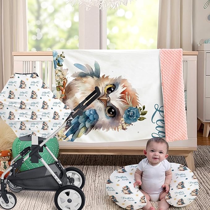 Dyoart Custom Baby Nursing Pillow Cover for Nursing, Birds Theme Removable Nursing Covers for Breastfeeding Pillows, Ultra Soft Comfortable Slipcover for Newborn Baby Boys and Girls