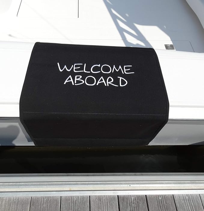 Customized Welcome Aboard Boat Gunwale Boarding Mat