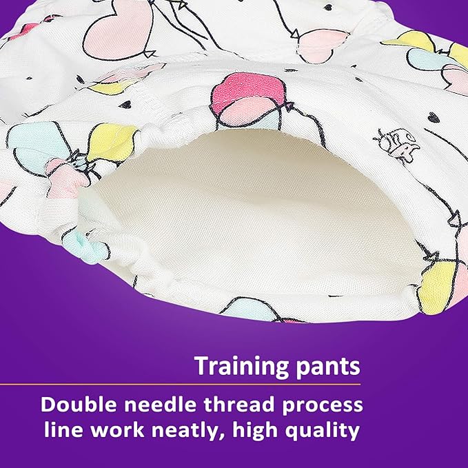 MooMoo Baby Potty Training Pants 6 Packs Absorbent Training Underwear for Boys and Girls Cotton Pee Pants 2T-9T