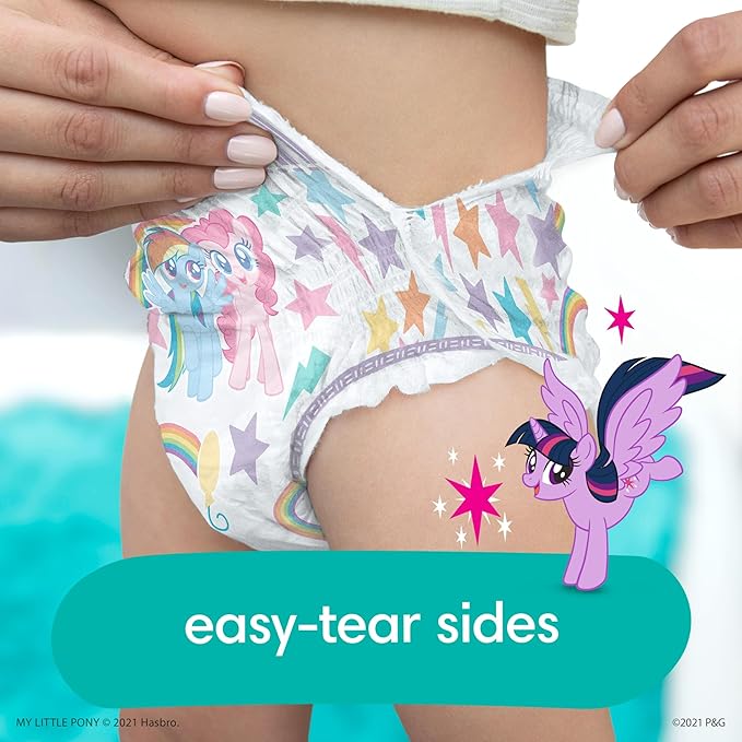 Pampers Easy Ups Pull On Training Underwear Girls, 4T-5T, 2 Month Supply (2 x 104 Count) with Sensitive Water Based Baby Wipes 12X Multi Pack Pop-Top and Refill (1008 Count)