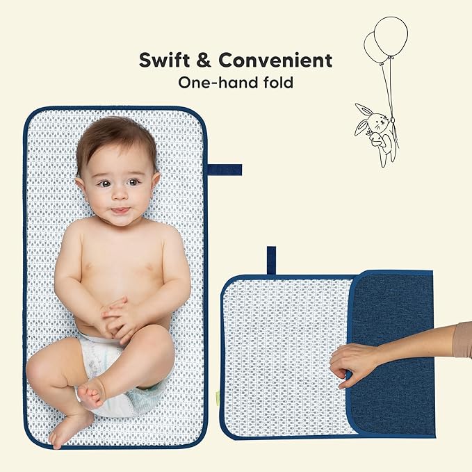 KeaBabies Portable Diaper Changing Pad and KeaBabies Baby Wrap Carrier - Waterproof Foldable Baby Changing Mat - All in 1 Original Breathable Baby Sling, Lightweight,Hands Free Baby Carrier Sling