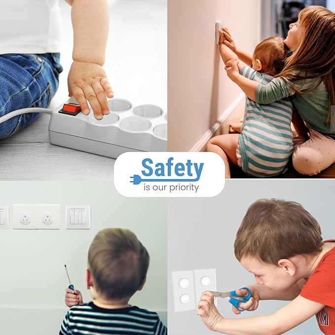 Outlet Cover for Baby proofing – Clear Wall Plug Covers - Childproof Outlet Cover for Electrical Outlets - Simple Installation and Protect Your Babies with Outlet Covers Pack of 50 (Transparent)