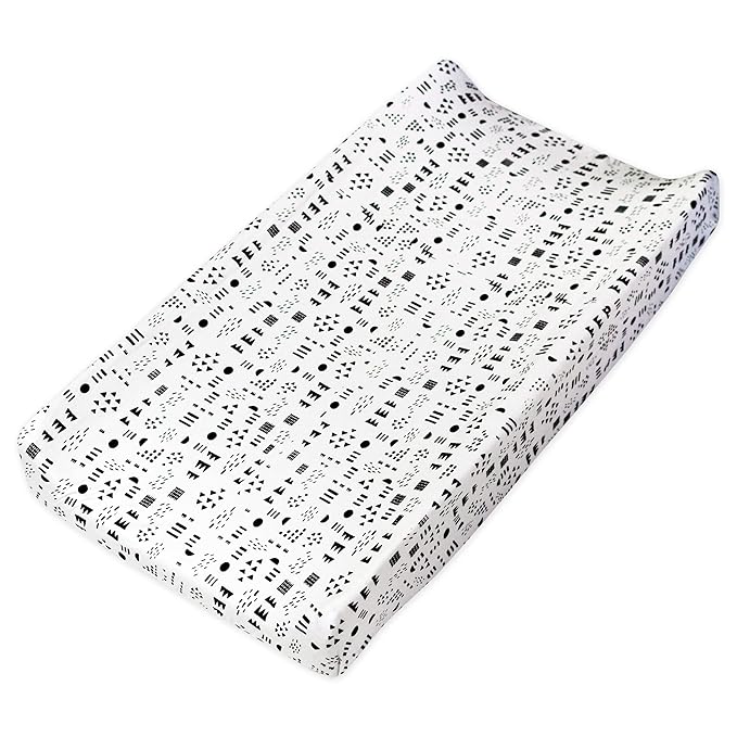 HonestBaby Organic Cotton Changing Pad Cover, Pattern Play, One Size