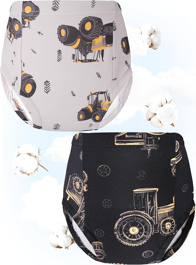 Boys Potty Training Underwear Pee Pants Cotton Absorbent Leak Resistant 4-Pack For Toddler 2t 3t 4t 5t 6 7 8 10