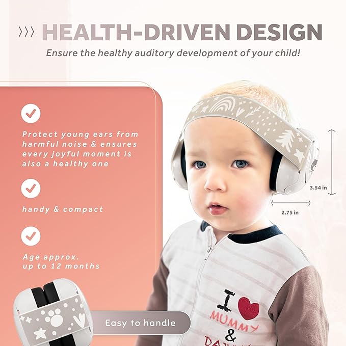 Schallwerk ® Mini+ Baby Ear Muffs – Infant Noise Cancelling Headphones, Toddler Ear Protection, Baby Headphones for Noise