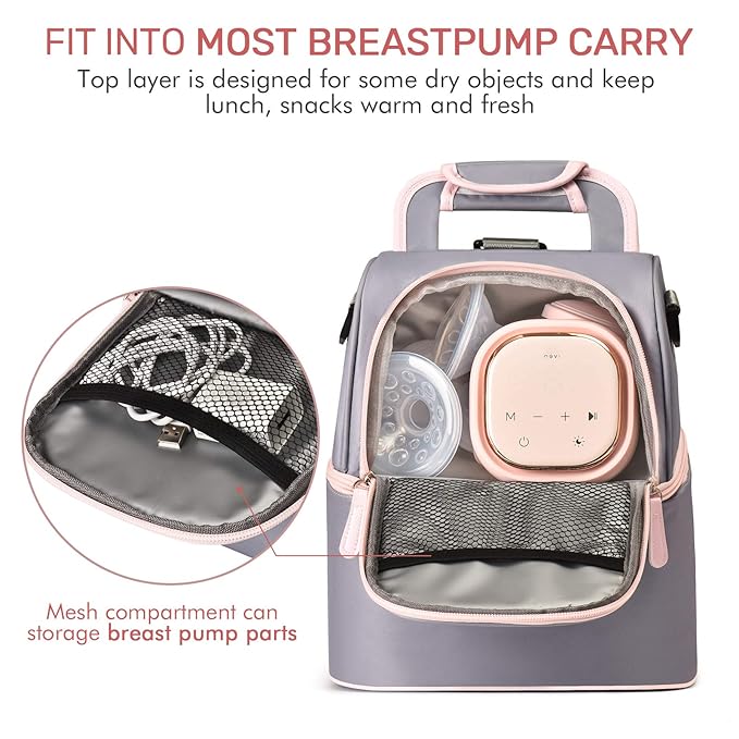 NCVI Breastmilk Cooler Bag and 2 Baby Bottles, BPA Free