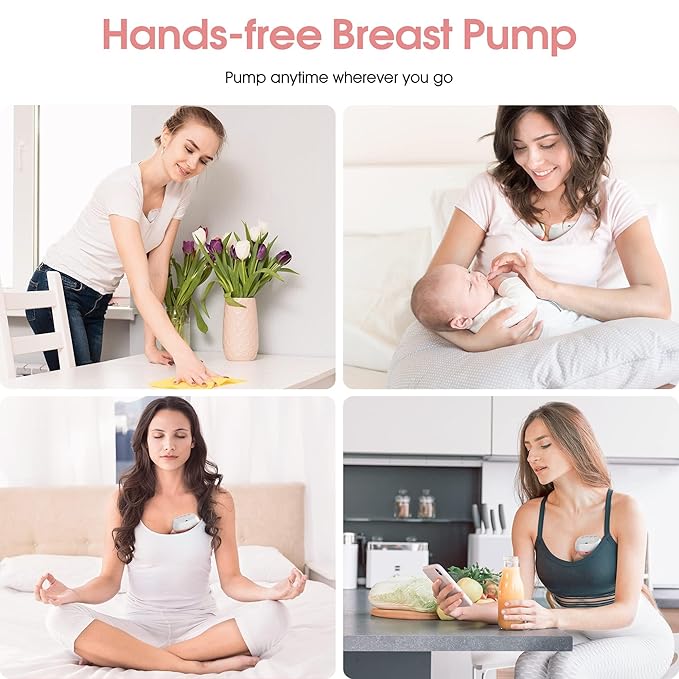 Totmizby Electric Breast Pump, 3 Mode & 12 Levels, LED Display, Wearable Hands-Free Breast Pump, Portable and Discreet Double Electric Breast Pump