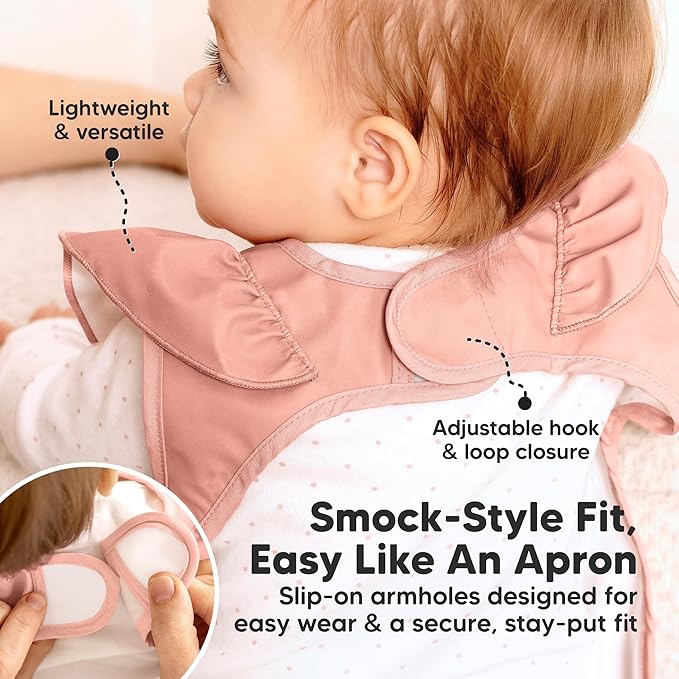 KeaBabies Waterproof Bibs for Baby Girl,Boy – 2-Pack Lightweight, Large Baby Bibs for Eating, Wearable Food Catcher, 6-12 Months Infant Feeding Essentials, Smock for Toddlers 1-3, Kids (Dusk)