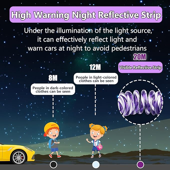 Toddler Harness Walking Leash- Child Anti Lost Wrist Link - Child Safety Harness - Upgrade with Reflective(6.5ft) - for Boys and Girls,Not Easy to Open Without Key (Purple)